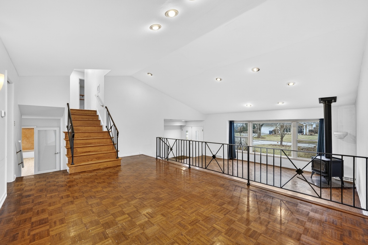 Existing open living level in the LIFT home