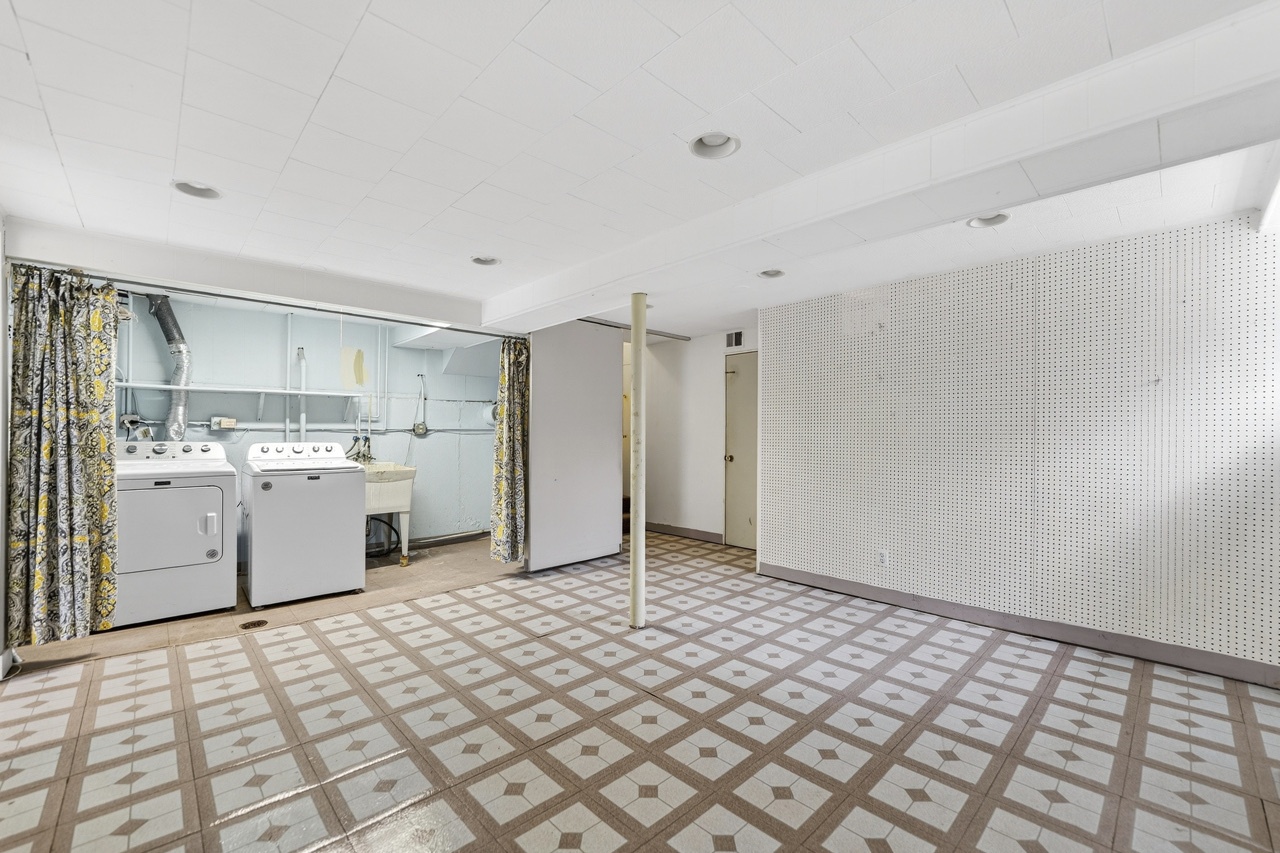 Existing lower recreation level in the LIFT home