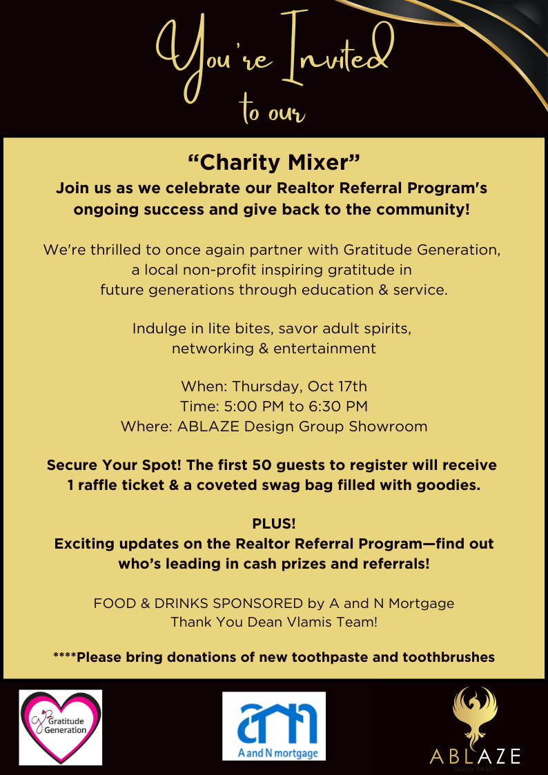 Realtor Referral Charity Mixer