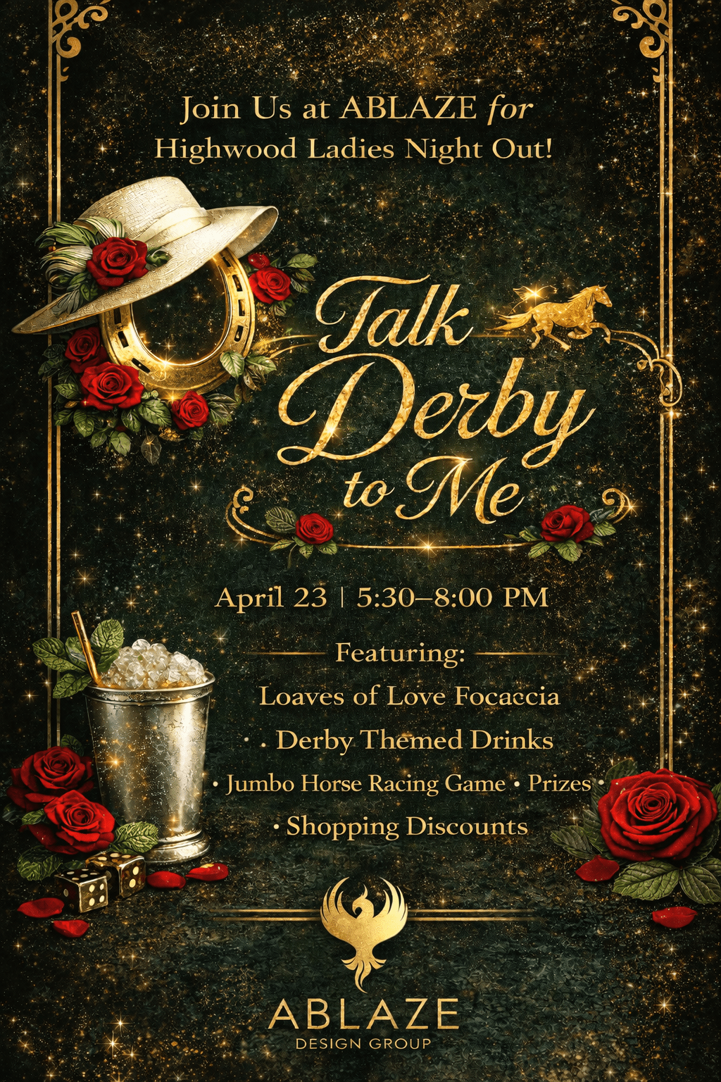 Talk Derby to Me” at ABLAZE – Highwood Ladies Night Out!