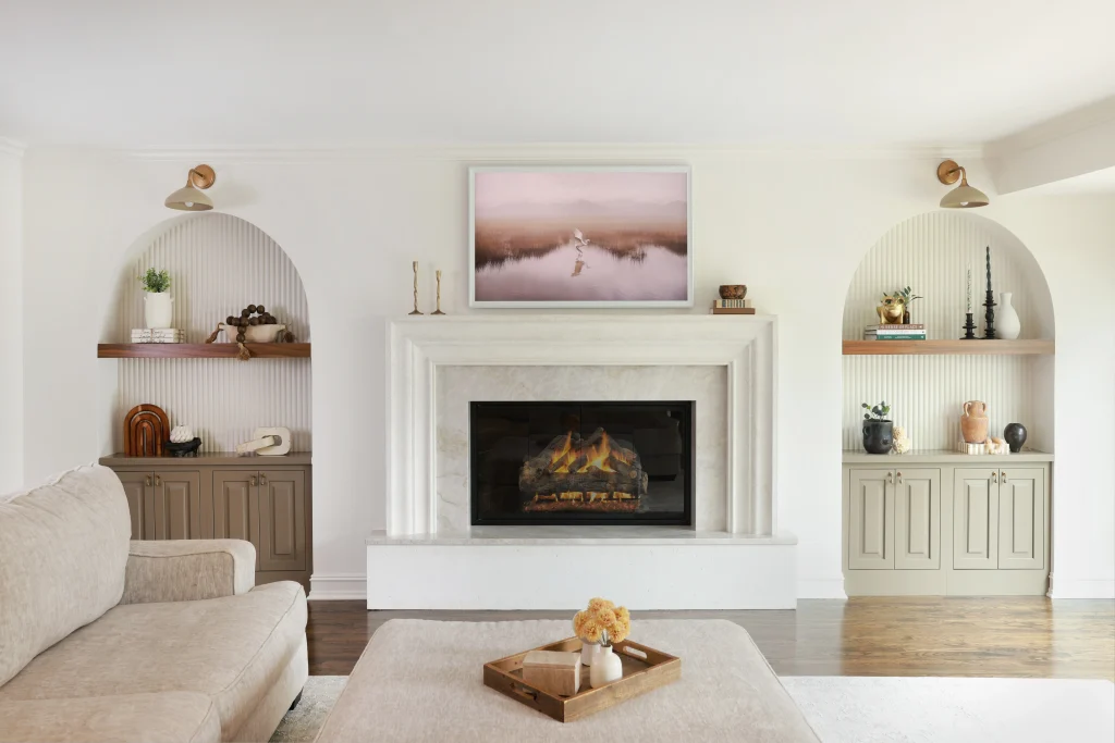 Sculpted Fireplace Wall project image 5
